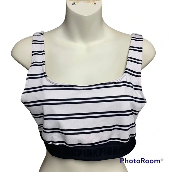PINK Victoria’s Secret ultimate lightly lined bra size Large black/white - Picture 1 of 7